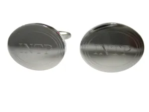 Silver Toned Etched Oval Myers Briggs INTP Cufflinks