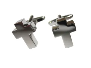 Silver Toned In Loving Memory Ashes Container Religious Cross Cufflinks