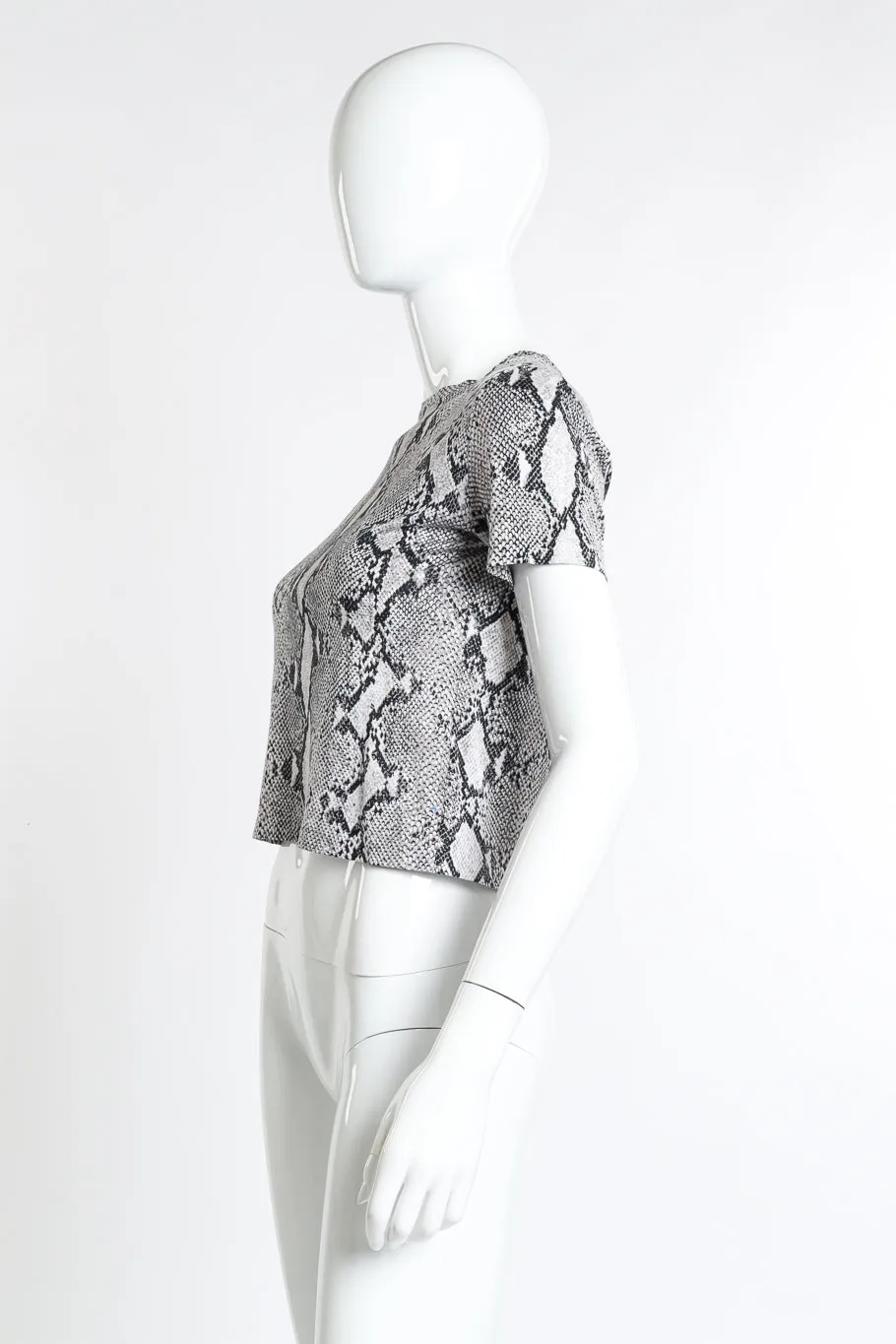 Snake Print Crop Tee