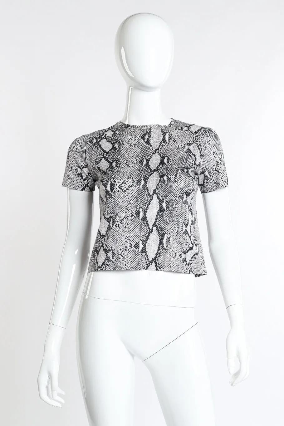 Snake Print Crop Tee
