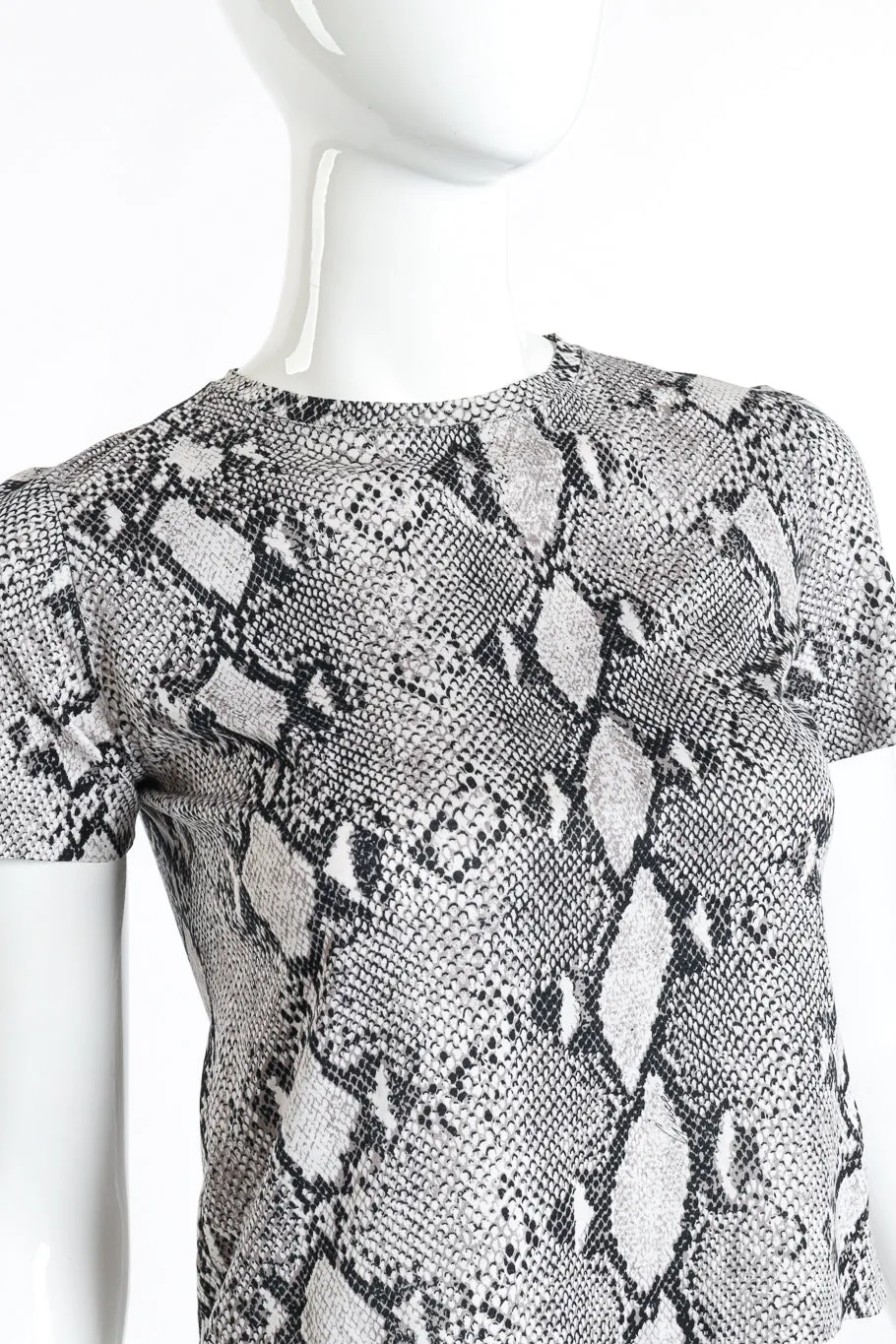 Snake Print Crop Tee