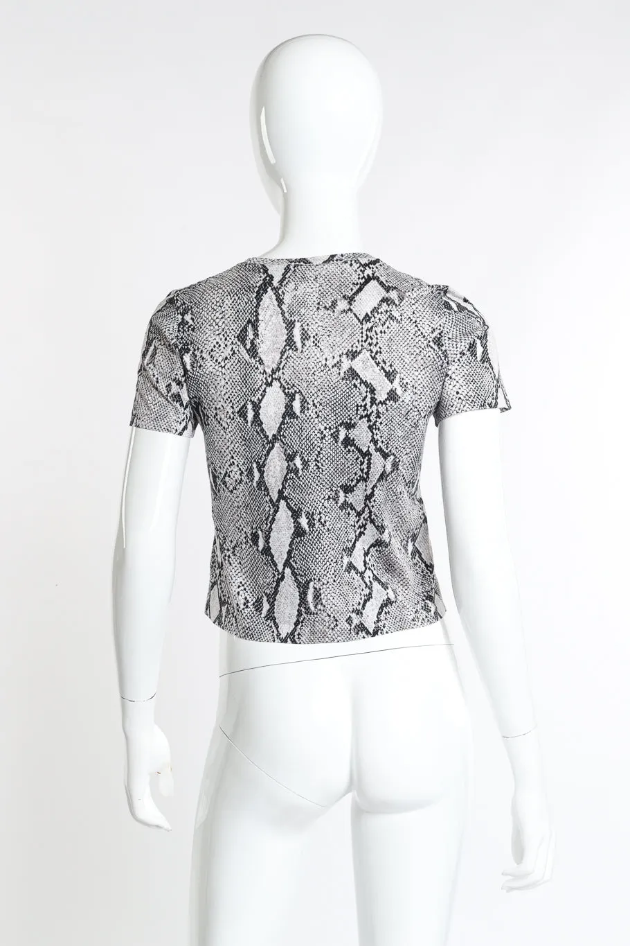 Snake Print Crop Tee