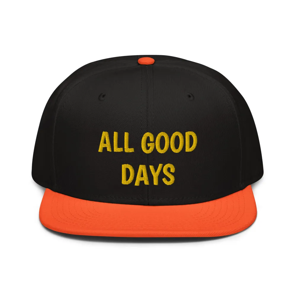 Snapback Hat "1052-0031 All Good Days (Yellow Logo)"