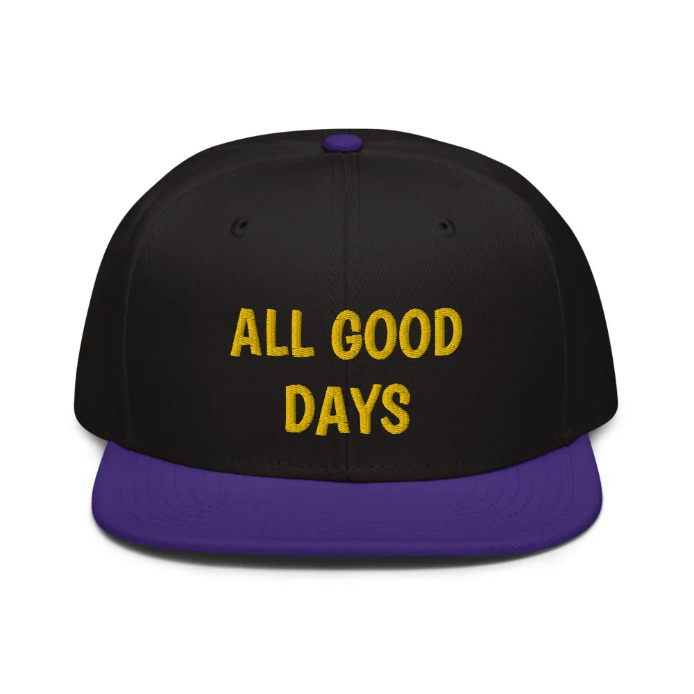 Snapback Hat "1052-0031 All Good Days (Yellow Logo)"