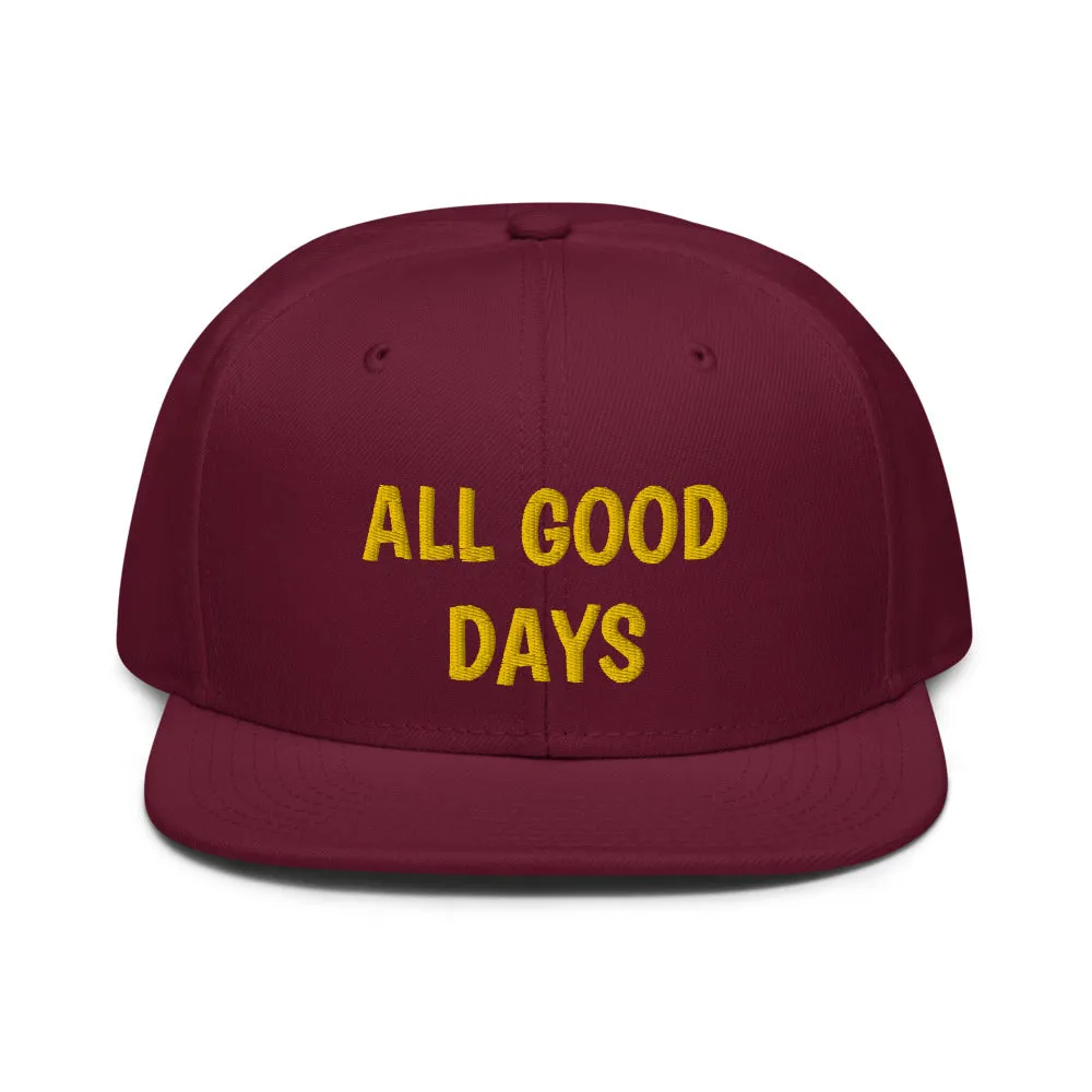 Snapback Hat "1052-0031 All Good Days (Yellow Logo)"