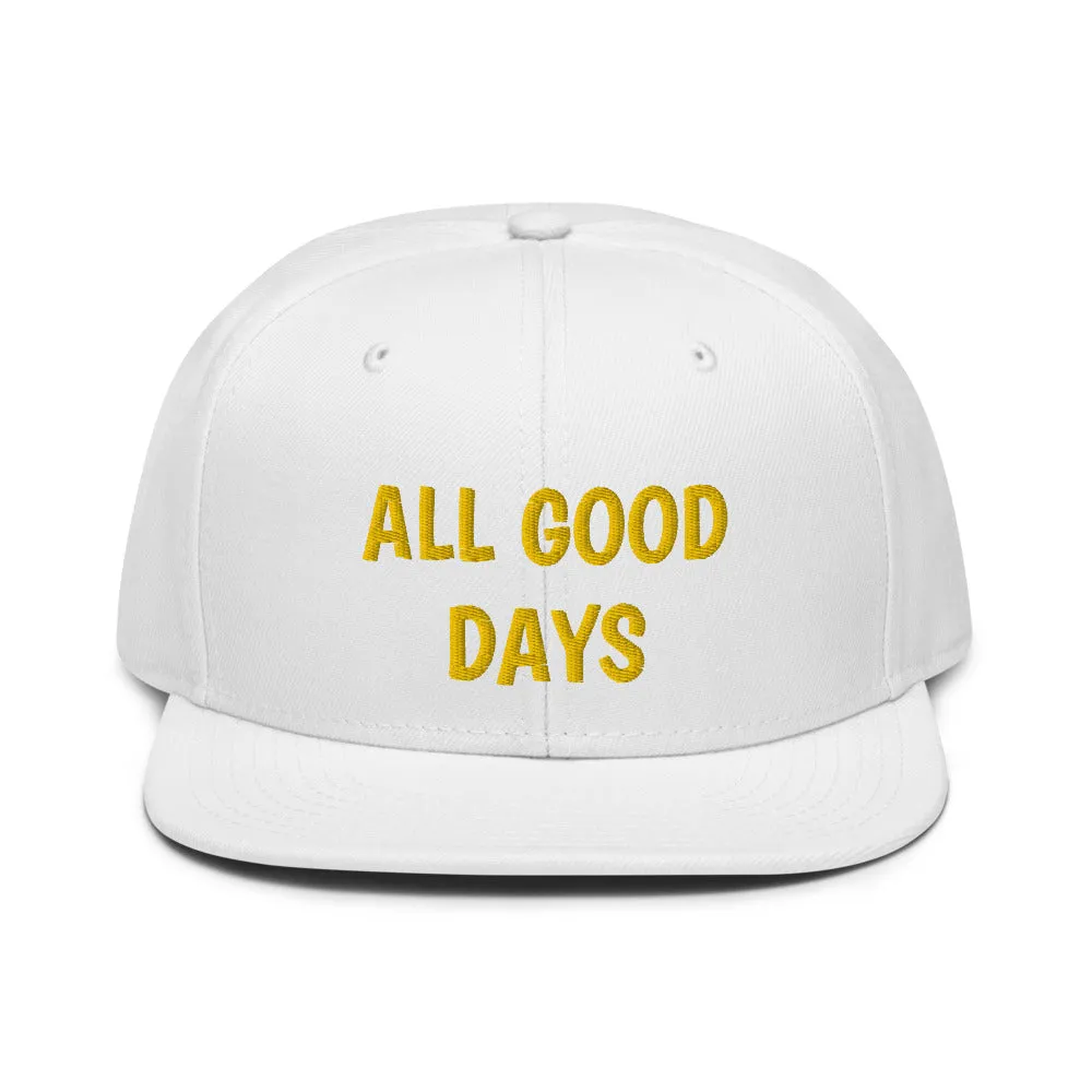 Snapback Hat "1052-0031 All Good Days (Yellow Logo)"
