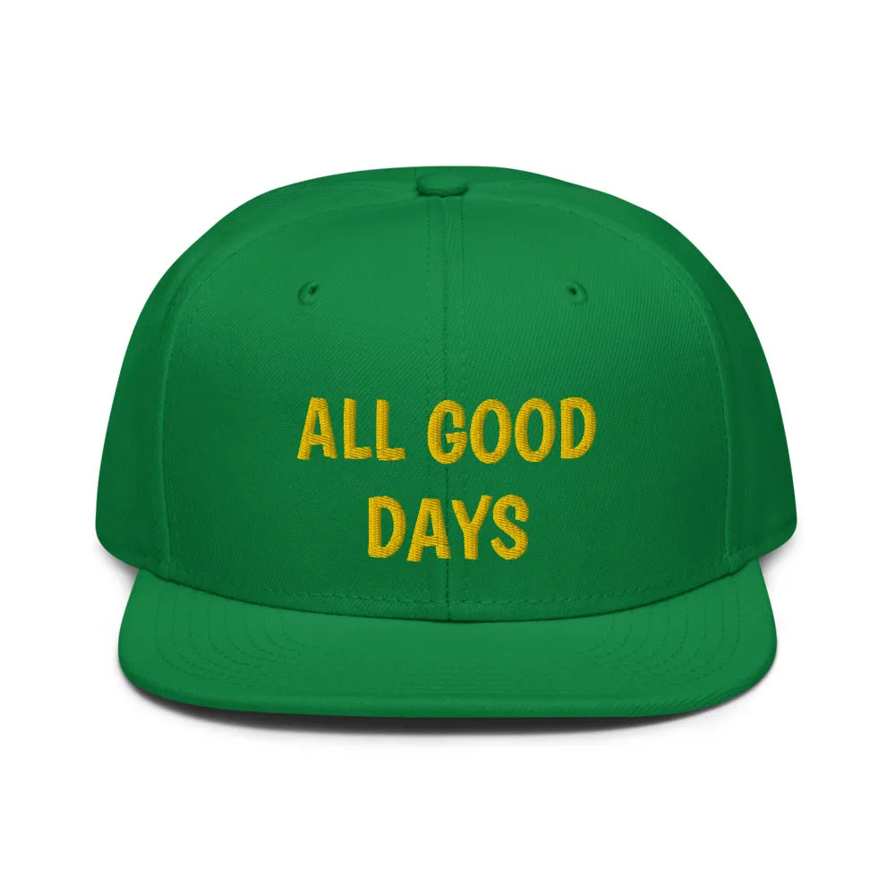 Snapback Hat "1052-0031 All Good Days (Yellow Logo)"