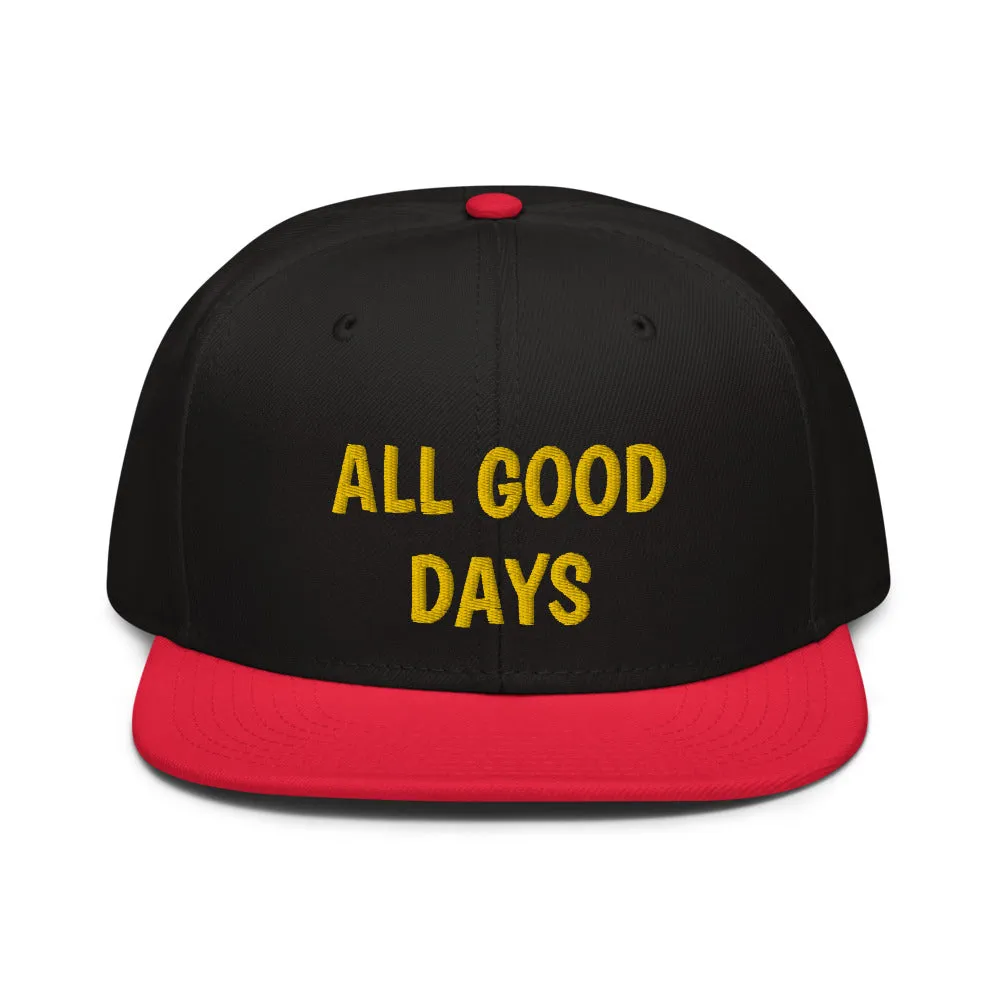 Snapback Hat "1052-0031 All Good Days (Yellow Logo)"