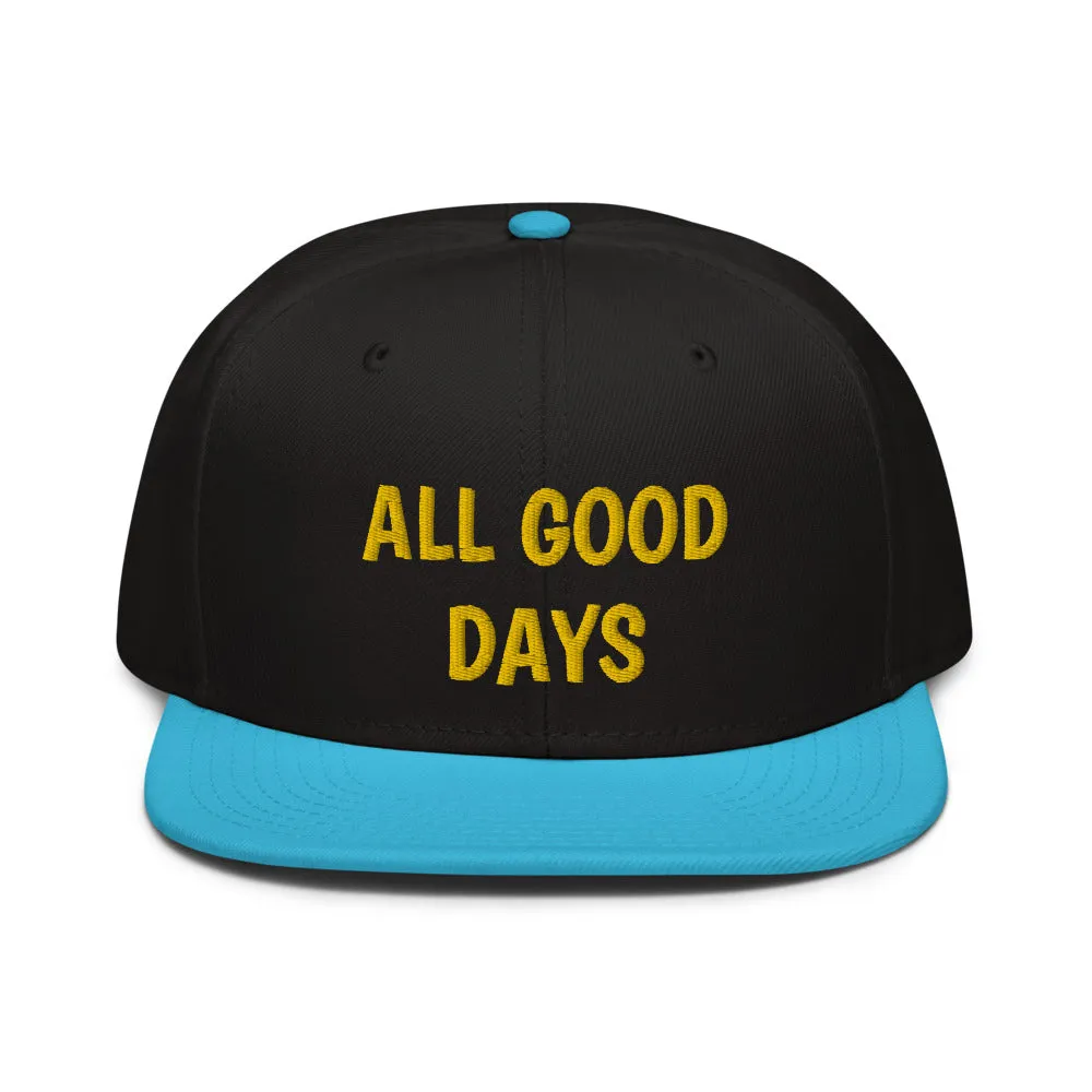 Snapback Hat "1052-0031 All Good Days (Yellow Logo)"