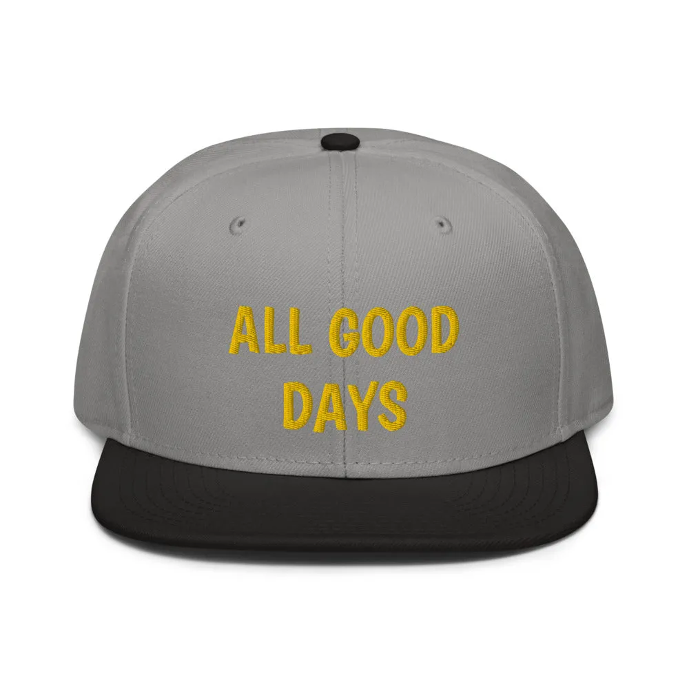 Snapback Hat "1052-0031 All Good Days (Yellow Logo)"
