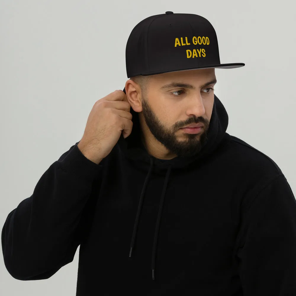 Snapback Hat "1052-0031 All Good Days (Yellow Logo)"