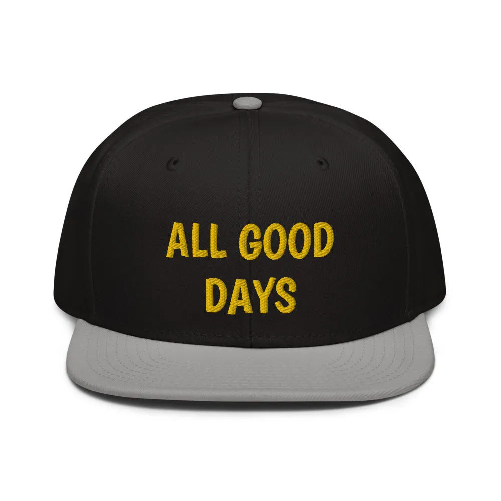 Snapback Hat "1052-0031 All Good Days (Yellow Logo)"