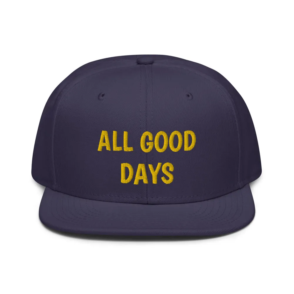 Snapback Hat "1052-0031 All Good Days (Yellow Logo)"