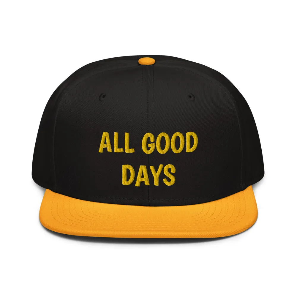 Snapback Hat "1052-0031 All Good Days (Yellow Logo)"