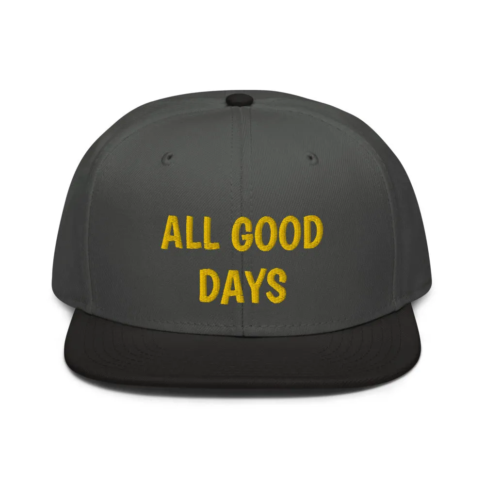 Snapback Hat "1052-0031 All Good Days (Yellow Logo)"