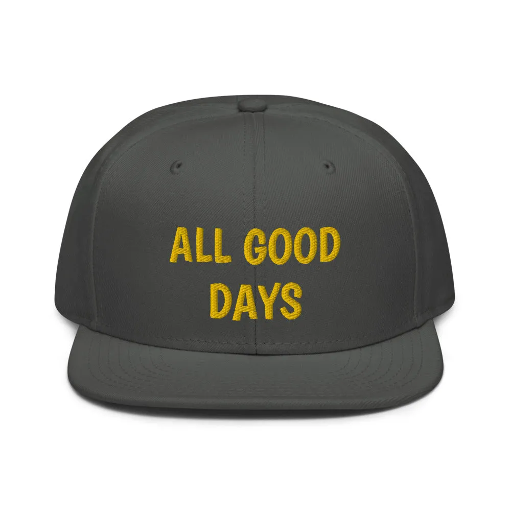 Snapback Hat "1052-0031 All Good Days (Yellow Logo)"