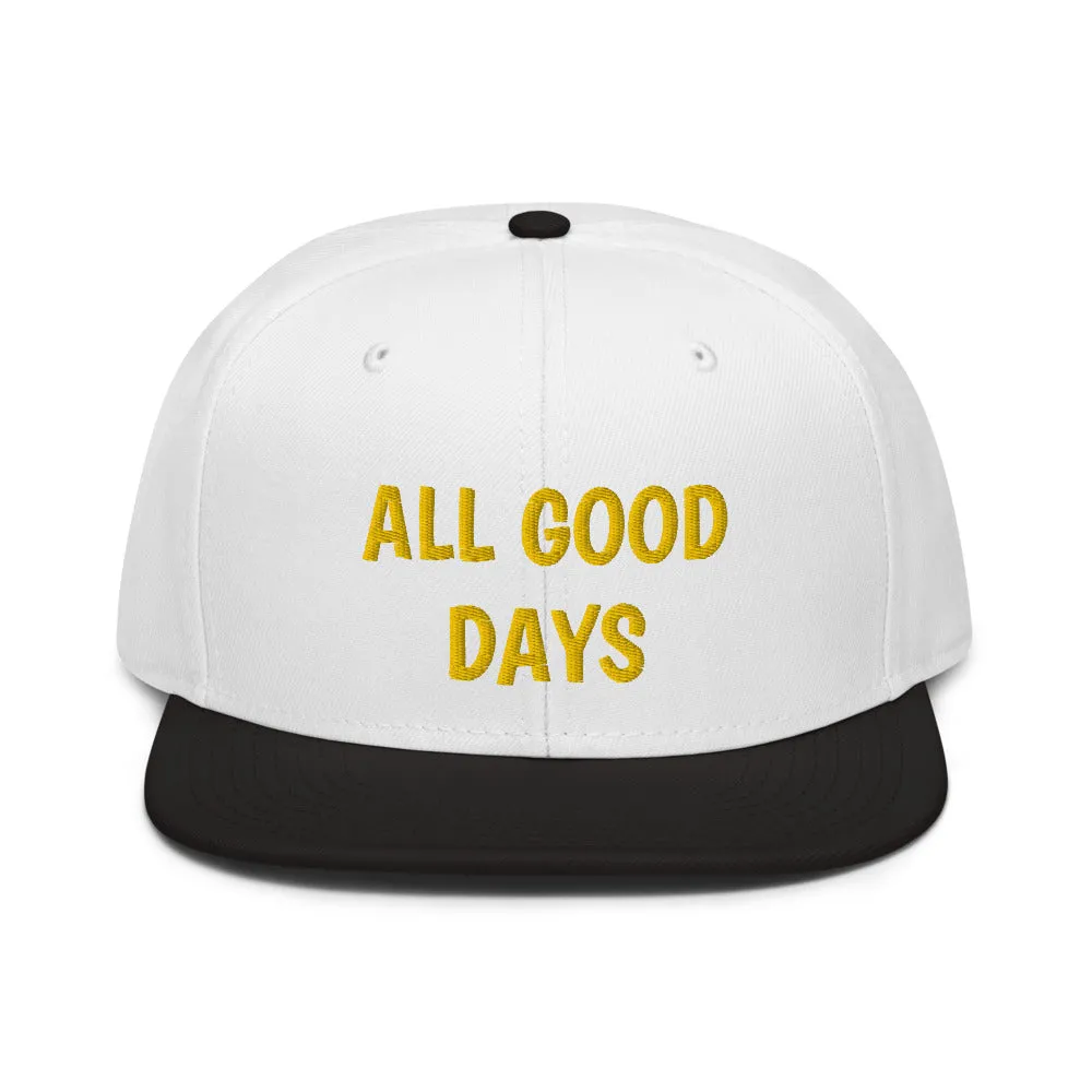 Snapback Hat "1052-0031 All Good Days (Yellow Logo)"
