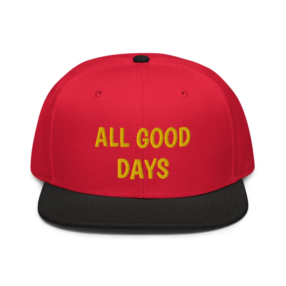 Snapback Hat "1052-0031 All Good Days (Yellow Logo)"
