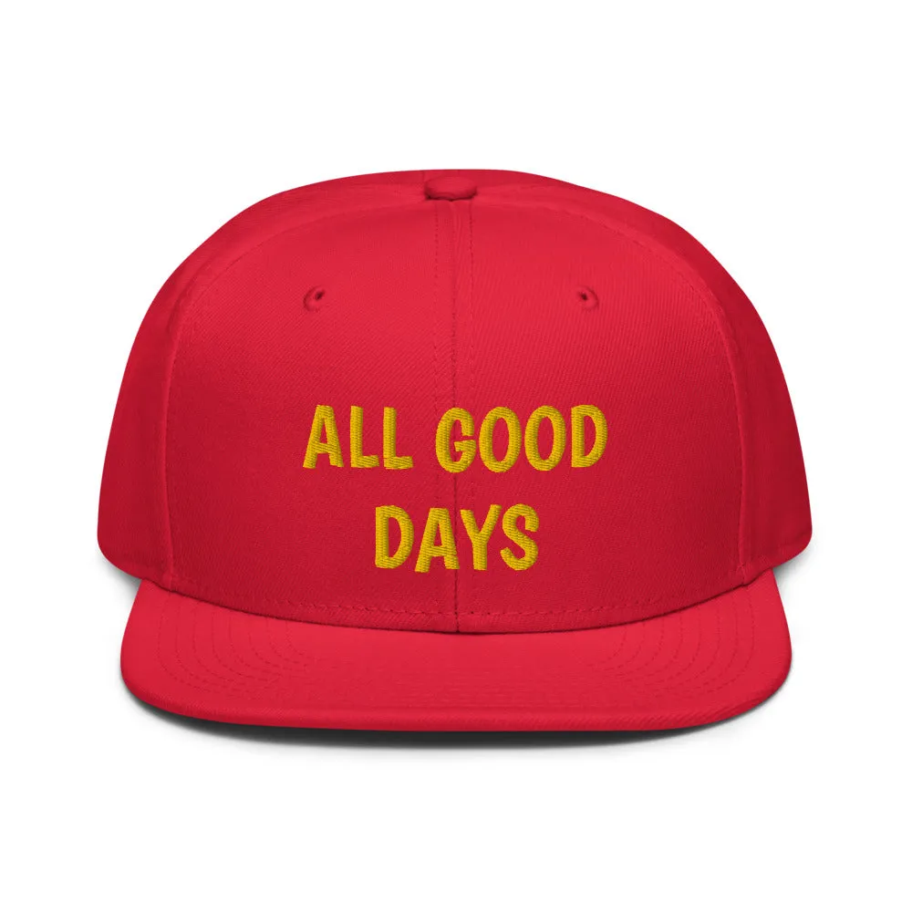 Snapback Hat "1052-0031 All Good Days (Yellow Logo)"