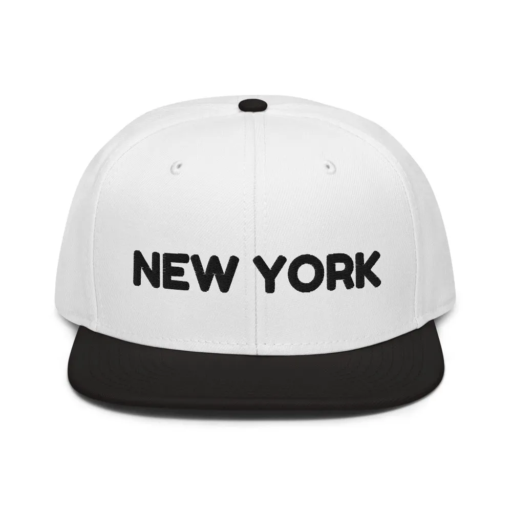 Snapback Hat "1053-0041 New York (Black Logo)"