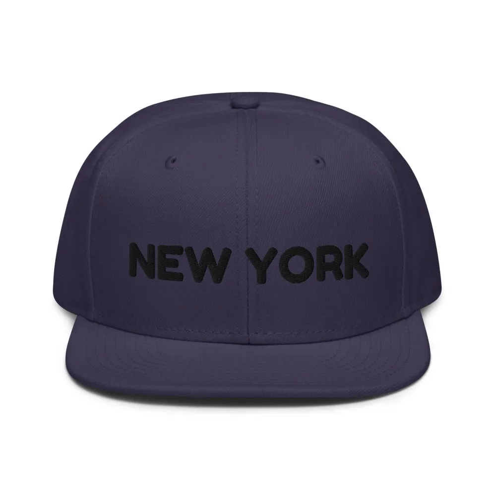 Snapback Hat "1053-0041 New York (Black Logo)"