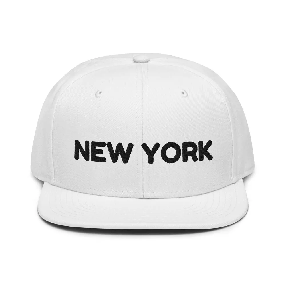 Snapback Hat "1053-0041 New York (Black Logo)"