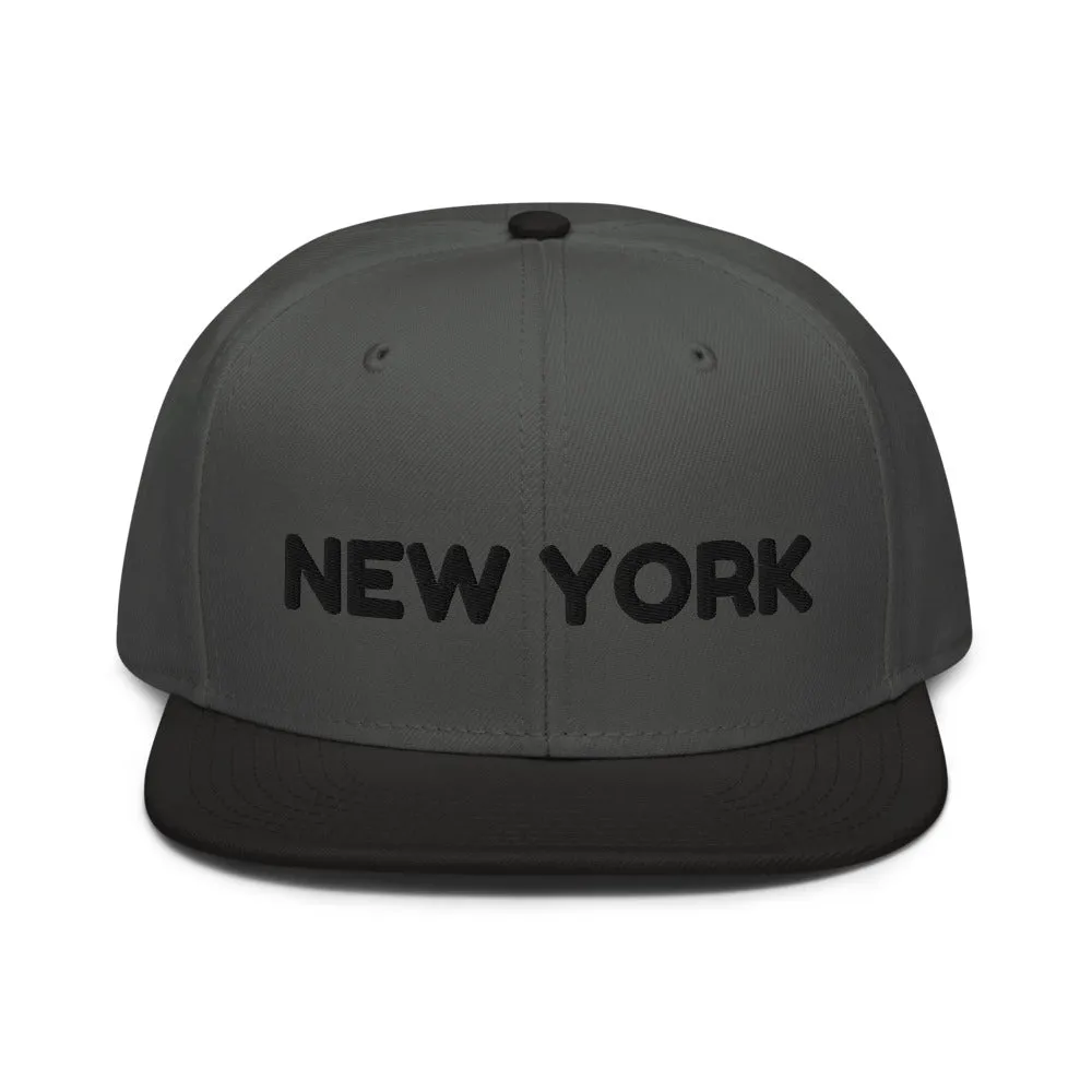Snapback Hat "1053-0041 New York (Black Logo)"