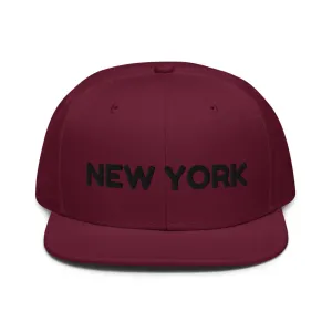 Snapback Hat "1053-0041 New York (Black Logo)"