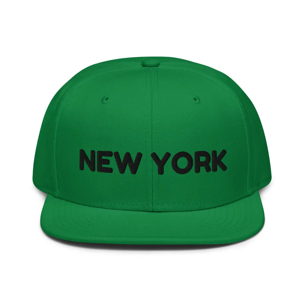 Snapback Hat "1053-0041 New York (Black Logo)"