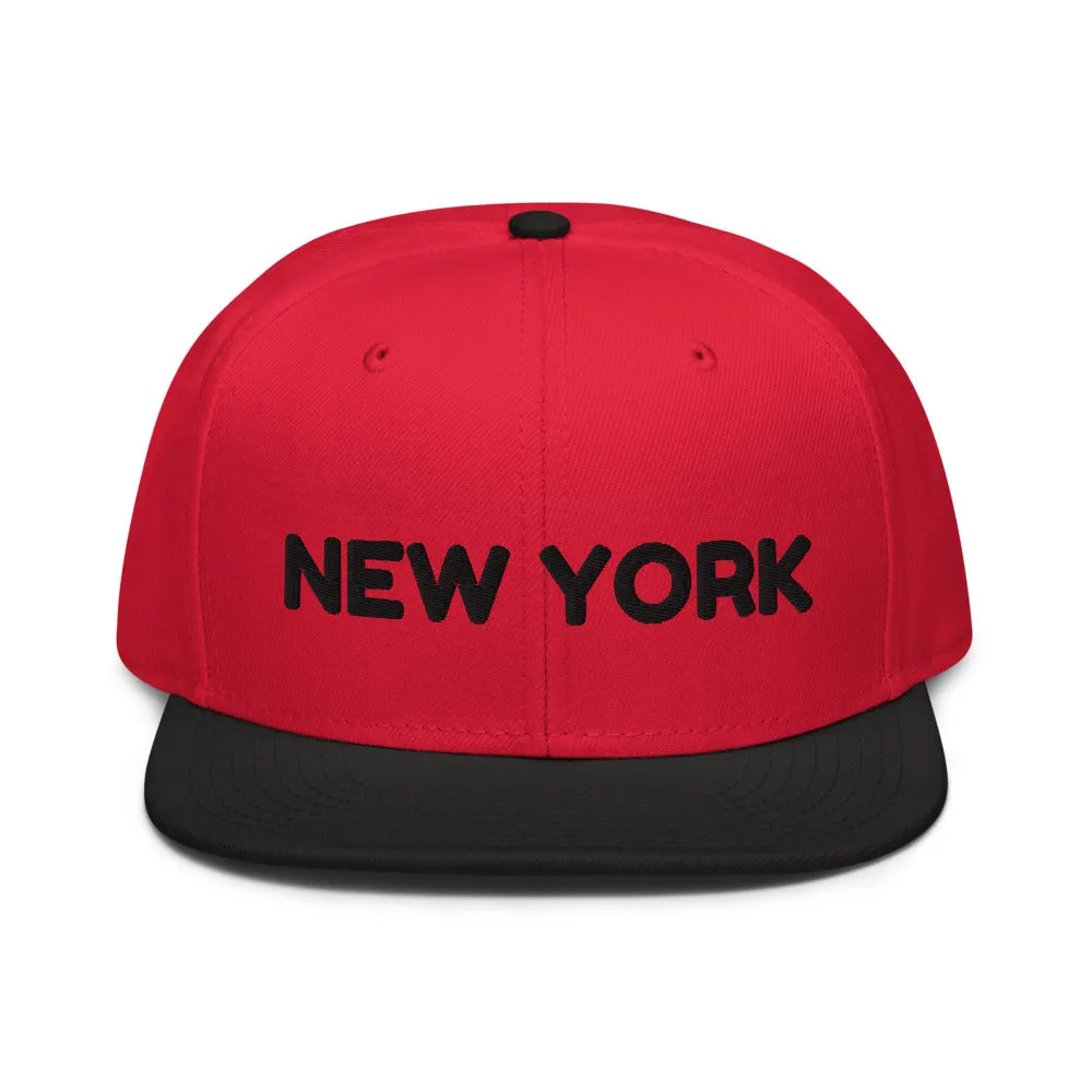 Snapback Hat "1053-0041 New York (Black Logo)"