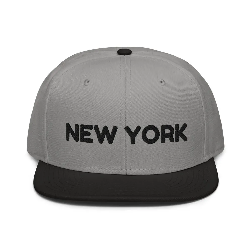 Snapback Hat "1053-0041 New York (Black Logo)"