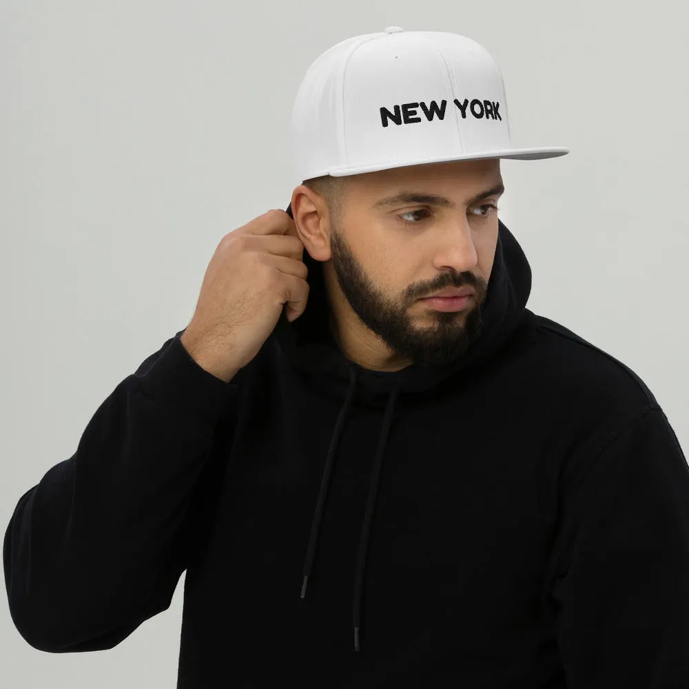 Snapback Hat "1053-0041 New York (Black Logo)"