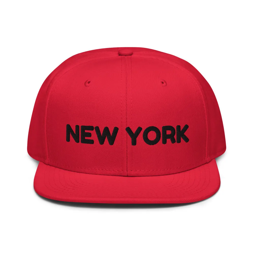 Snapback Hat "1053-0041 New York (Black Logo)"