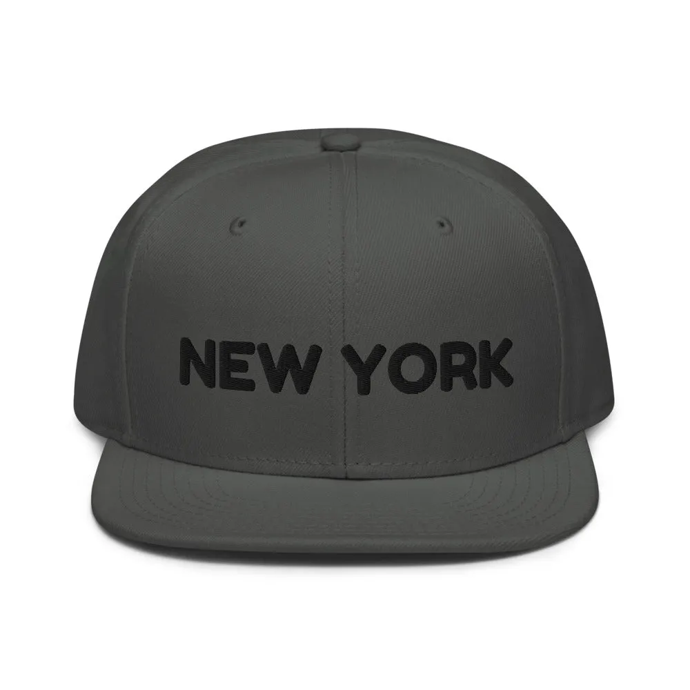 Snapback Hat "1053-0041 New York (Black Logo)"