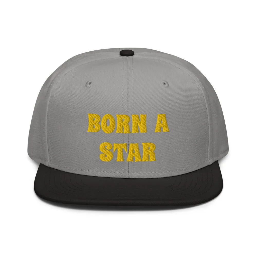 Snapback Hat "2052-0151 Born A Star (Yellow Logo)"
