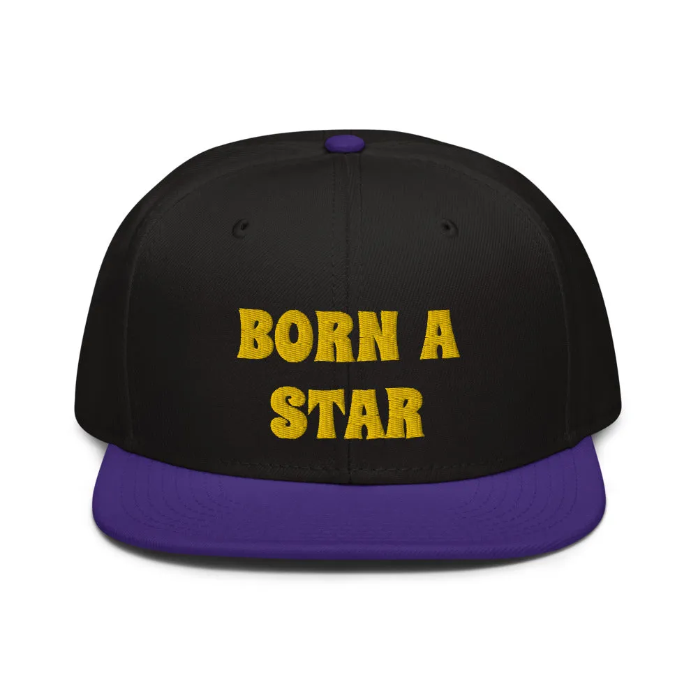 Snapback Hat "2052-0151 Born A Star (Yellow Logo)"