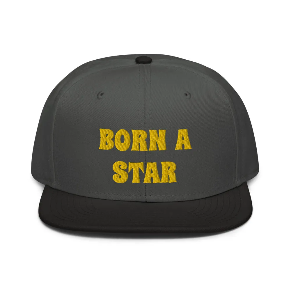 Snapback Hat "2052-0151 Born A Star (Yellow Logo)"