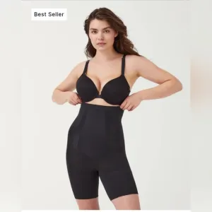 Spanx OnCore High-waisted Mid-thigh Black Women's Shapewear Shorts