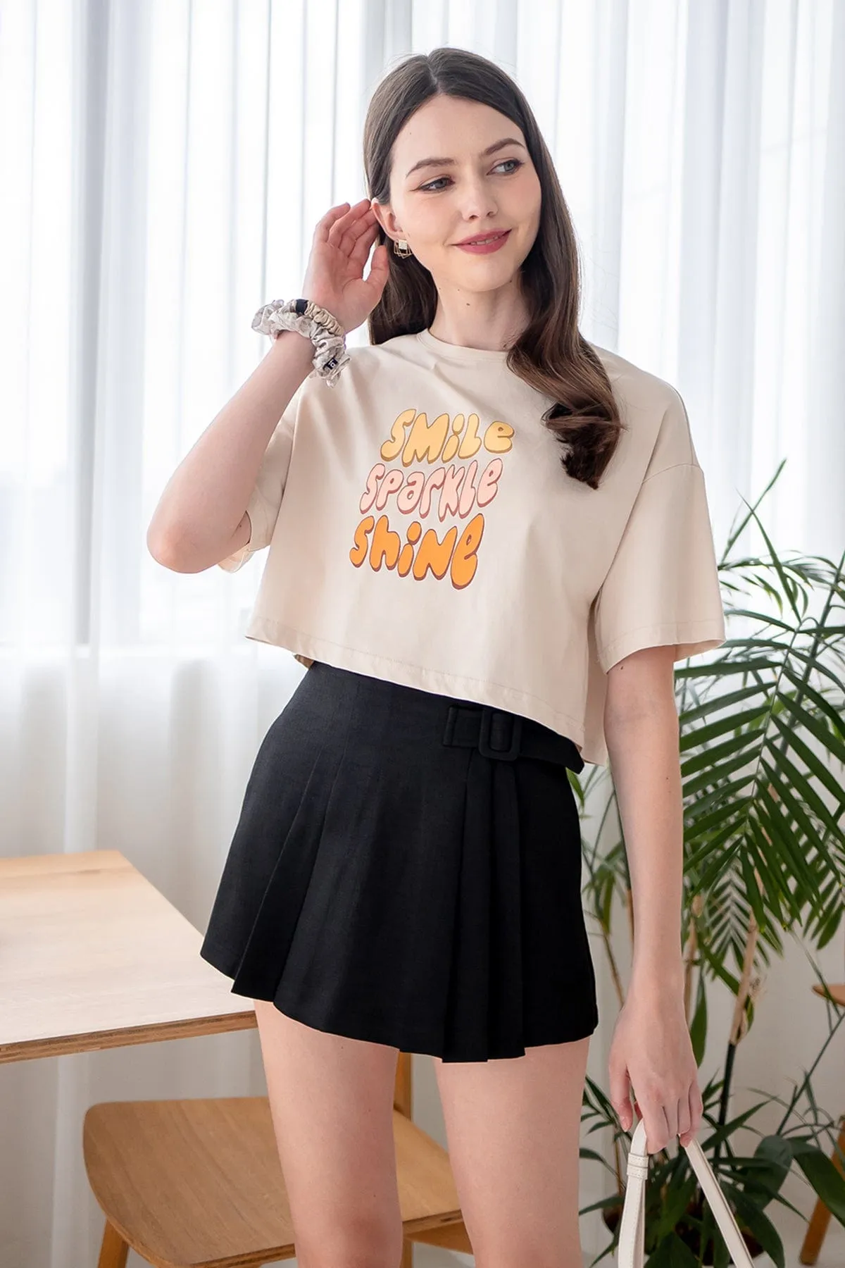 SSS BOXY TEE IN SAND