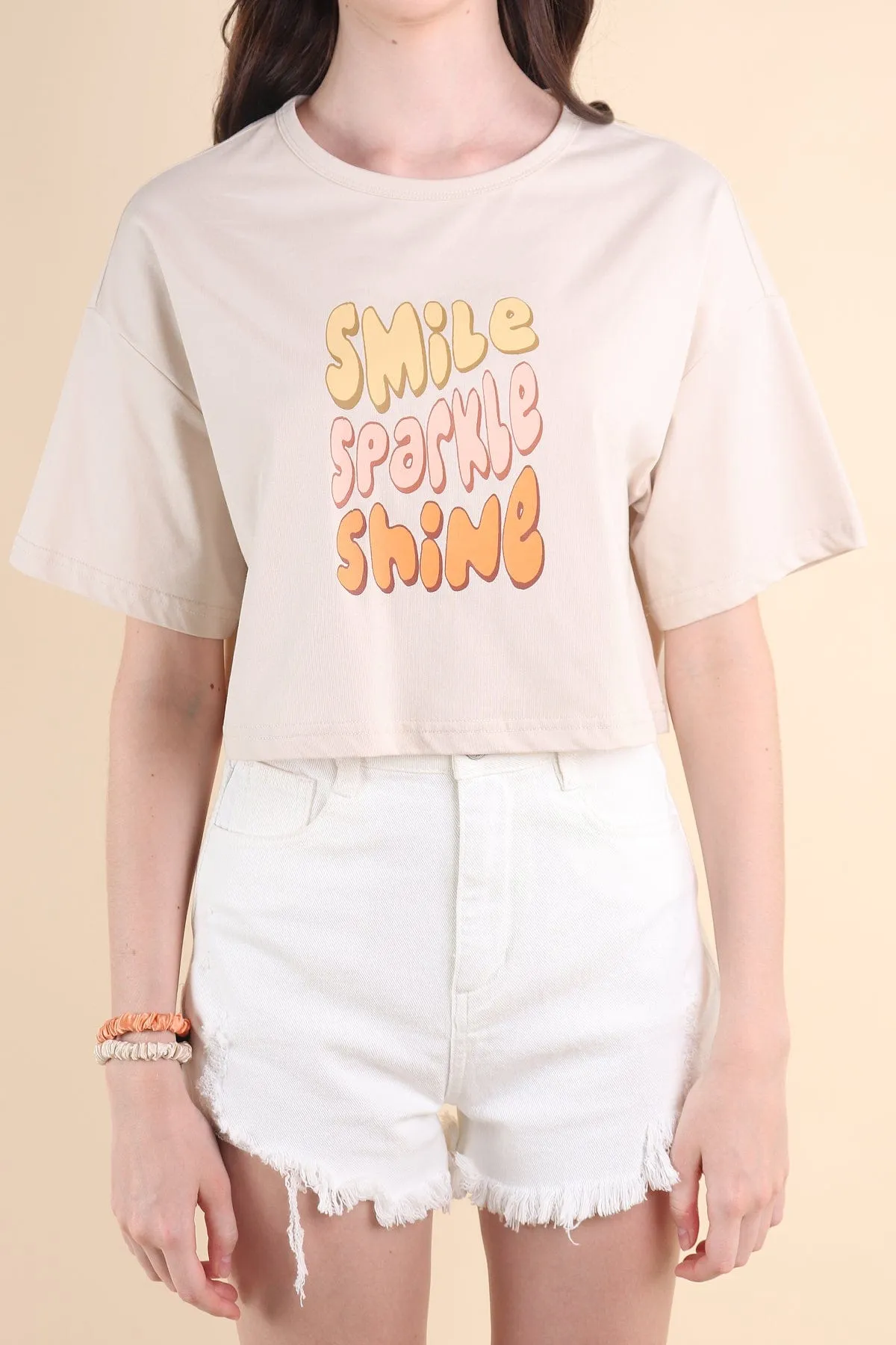 SSS BOXY TEE IN SAND