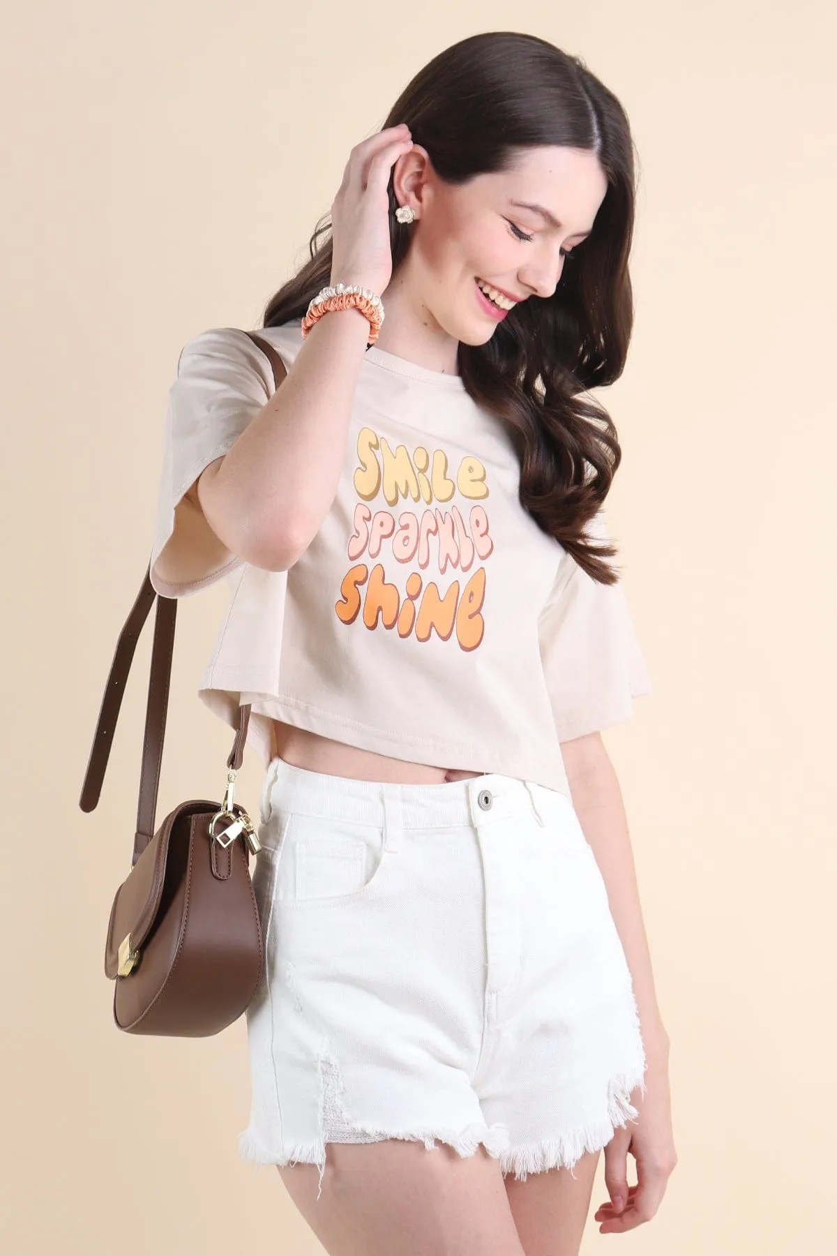 SSS BOXY TEE IN SAND