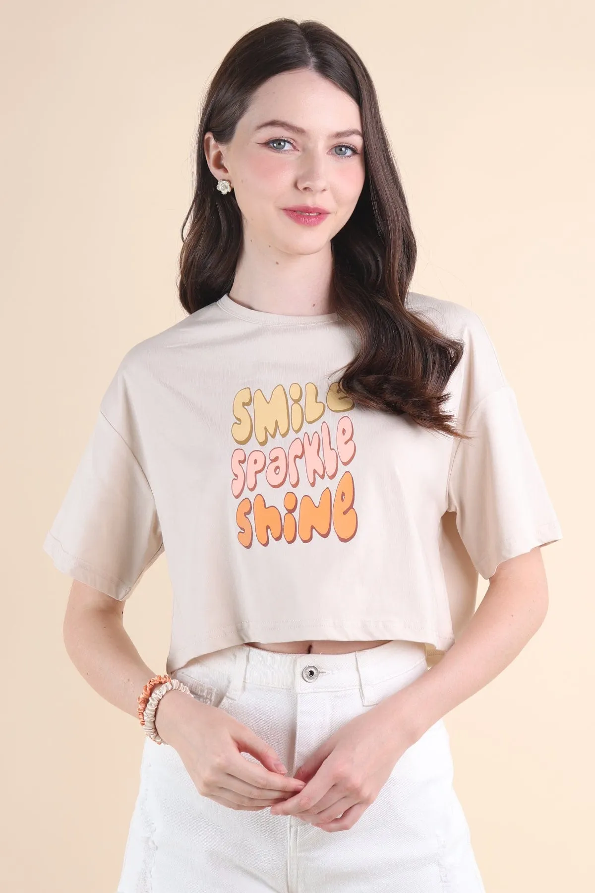 SSS BOXY TEE IN SAND