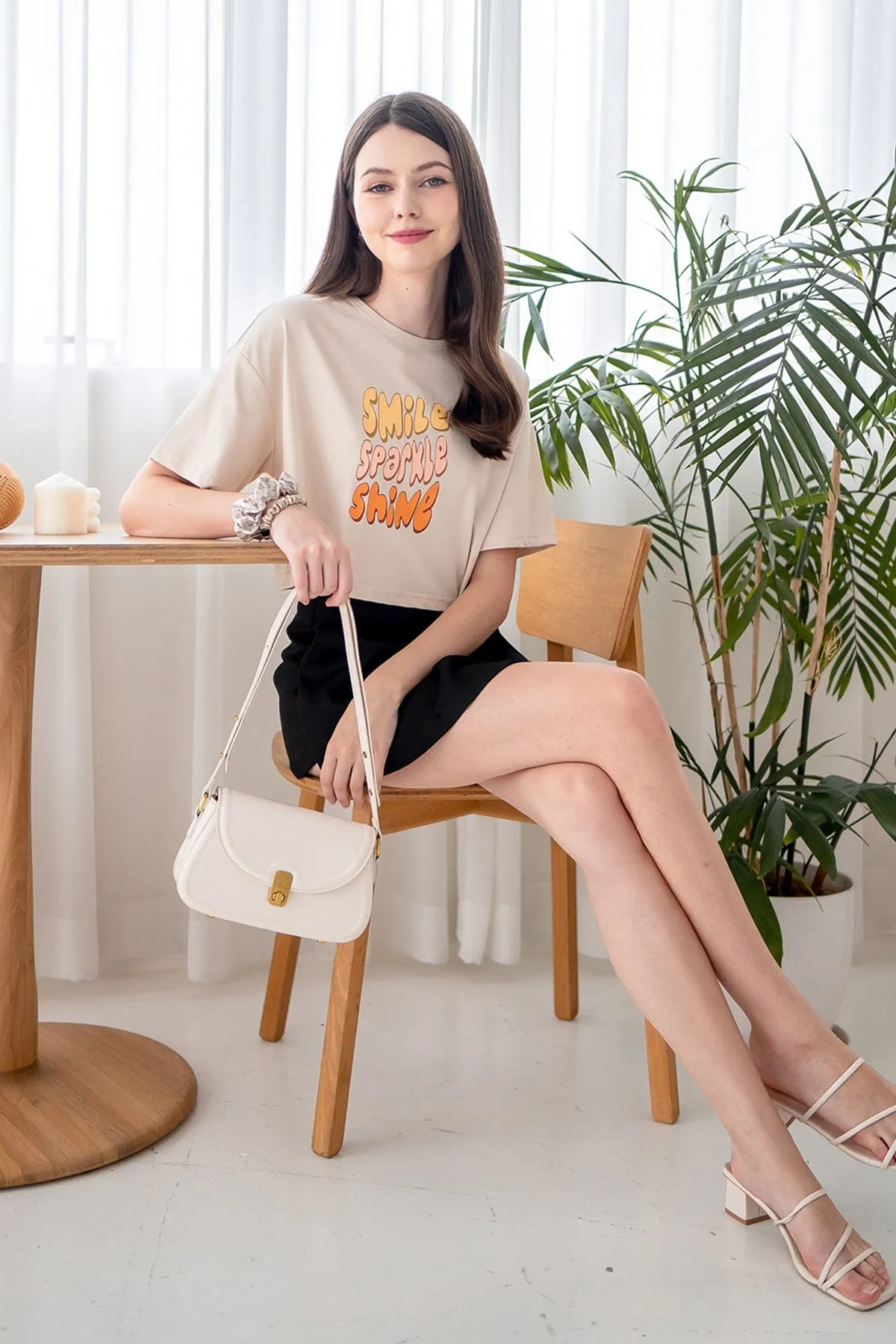SSS BOXY TEE IN SAND