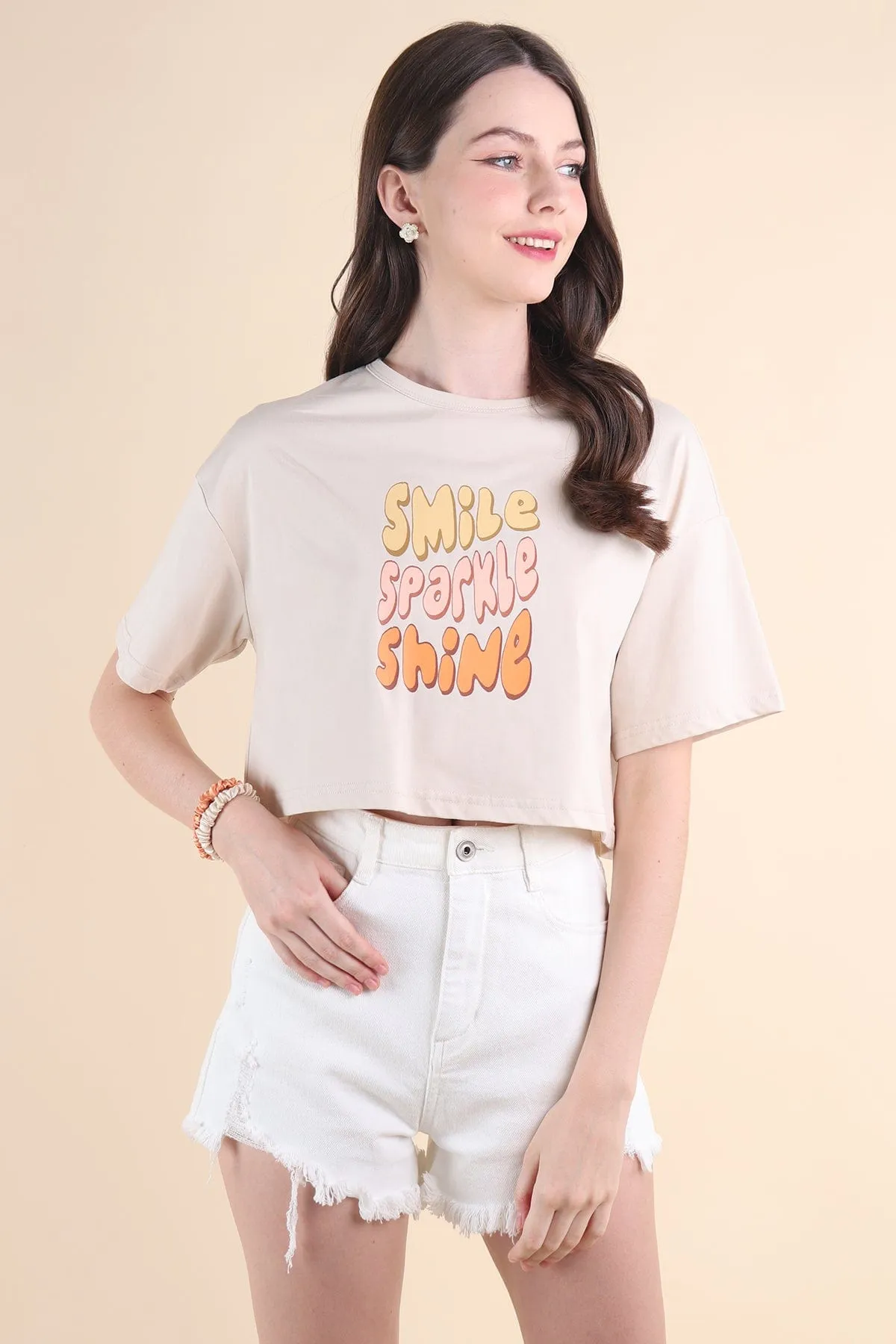 SSS BOXY TEE IN SAND