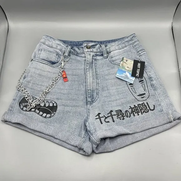 Studio Ghibli Mom Shorts Spirited Away No Face Denim Her Universe Size 3 New