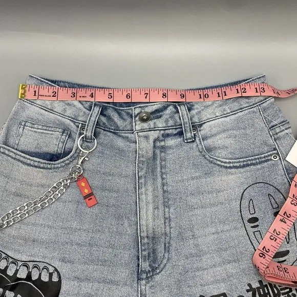 Studio Ghibli Mom Shorts Spirited Away No Face Denim Her Universe Size 3 New