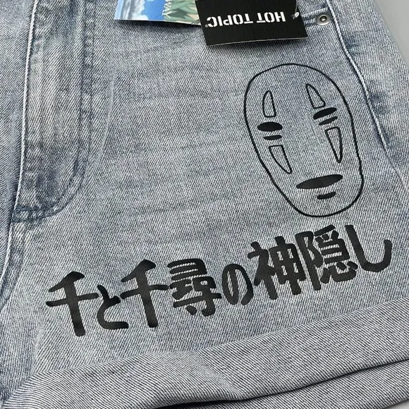 Studio Ghibli Mom Shorts Spirited Away No Face Denim Her Universe Size 3 New