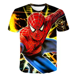 Superhero T-Shirt Costume Hulk - Spiderman Kids Boys Clothes Anime Costume Children Tops   Shorts Set 4, 5, 6, 9, 10, 11-14 Year