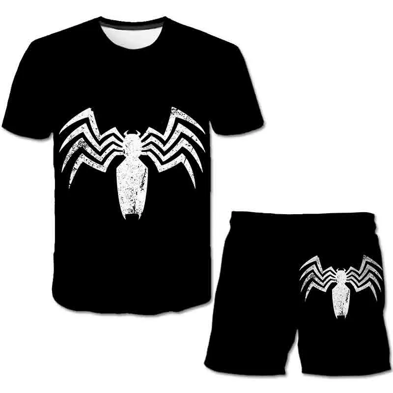 Superhero T-Shirt Costume Hulk - Spiderman Kids Boys Clothes Anime Costume Children Tops   Shorts Set 4, 5, 6, 9, 10, 11-14 Year