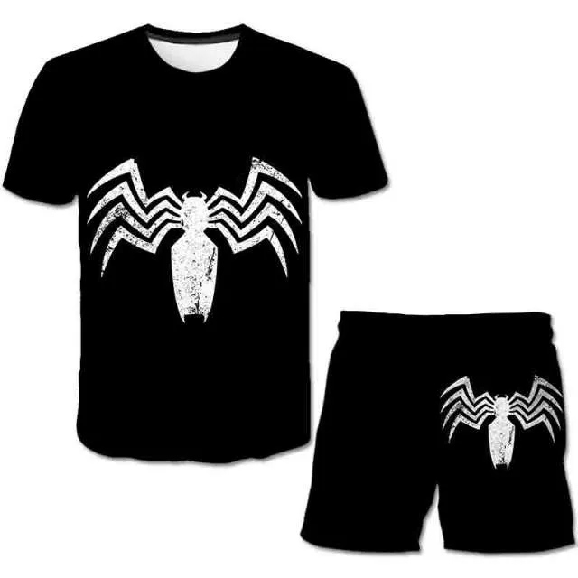Superhero T-Shirt Costume Hulk - Spiderman Kids Boys Clothes Anime Costume Children Tops   Shorts Set 4, 5, 6, 9, 10, 11-14 Year